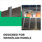 Aluminum H Connectors - Fits 4mm, 6mm, 8mm, or 10mm Twin-Wall Greenhouse Panels, Join 2 Pieces of Panels Together, 4-Foot Length, 10 Pieces (6mm Aluminum H Connectors)