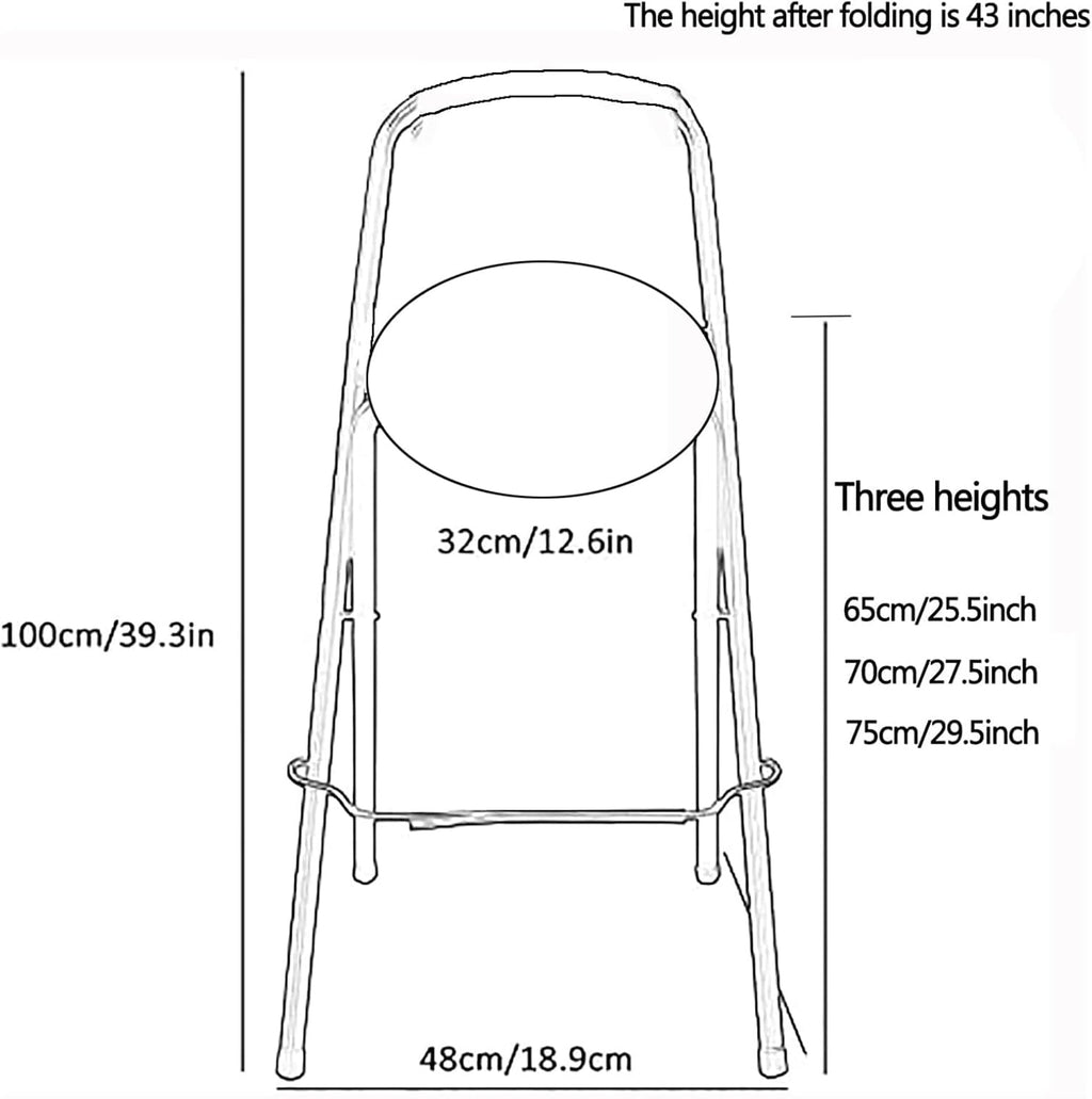 QQXX Folding Bar Stool with Footrest,Leather Padded Folding Kitchen Stool,Portable Counter Height Foldable Stool Tall Bar Stools for Outdoor Kitchen Shop Cafe(2 Pc, White Seat Height 25.5")