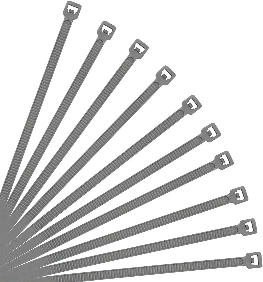 XINGO 8 Inch Silver Cable Zip Ties (500 Pack), 40 Lbs Tensile Strength-Heavy Duty, Self-Locking Nylon Plastic Nylon Wire Ties for indoor and outdoor use
