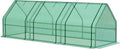 BPS 9x3x3 ft Mini Greenhouse with Green PE Cover UV-Protected Roll-Up Zipper Doors, Ideal for Indoor or Outdoor Use on Raised Garden Beds