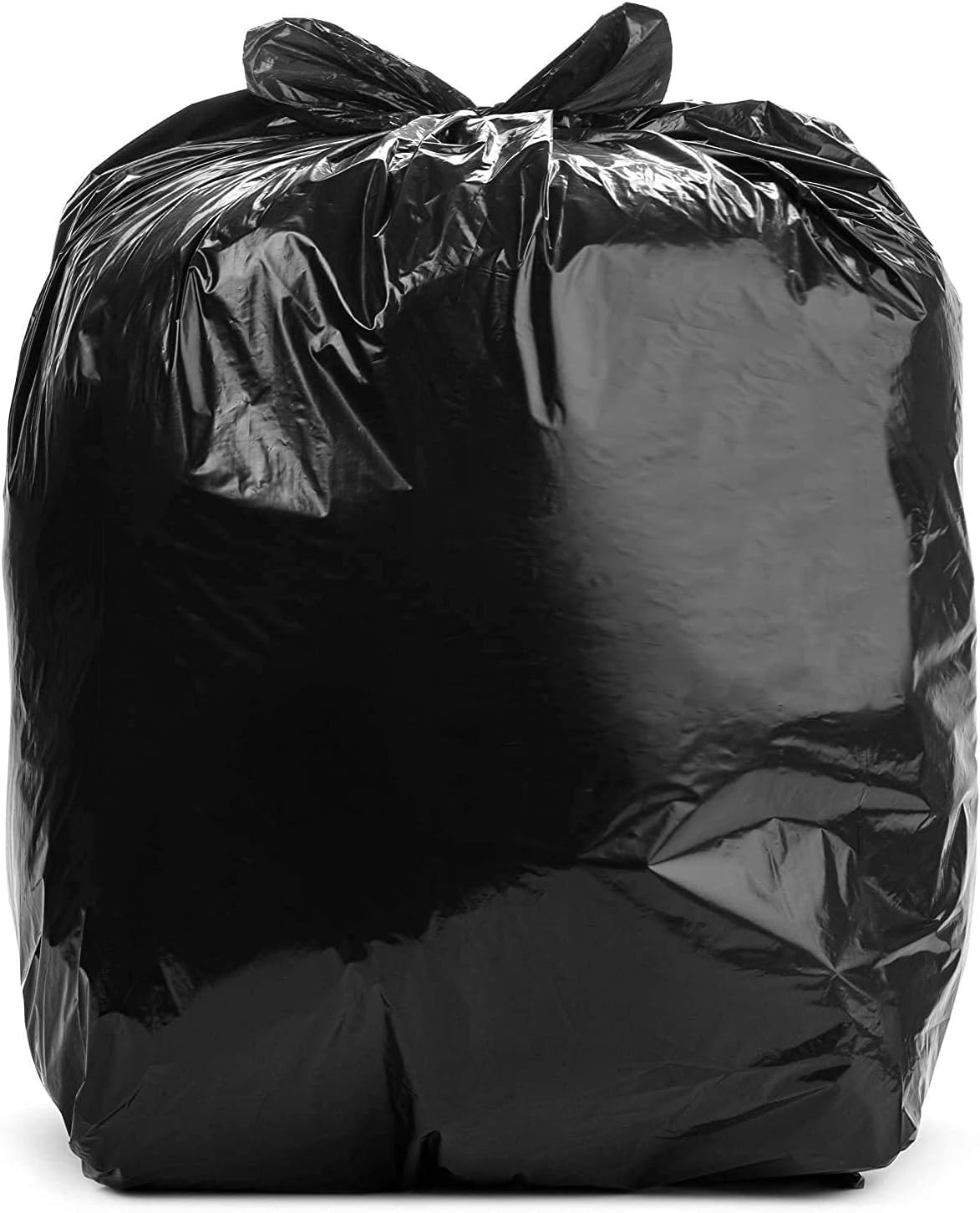 Aluf Plastics Heavy Duty 55 Gallon Trash Bags - (Large 200 Pack/w Ties) - 2 MIL Industrial Strength Plastic Drum Liners 38' x 58' Professional Black Garbage Bags for Construction, Contractors