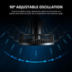 Spider Farmer New Grow Tent Clip Fan 6", EC Motor, Custom 10 Dynamic Wind Speeds and 10-Level Oscillation, Weatherproof IP-54, Powerful Airflow but Quiet for Hydroponics Circulation Cooling