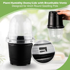 Humidity Domes for 4 Inch Pots, 100 Pack Transparent Plant Dome Covers with Ventilation, Clear Nursery Pot Domes for Seed Starting, Seedling Germination, and Gardening
