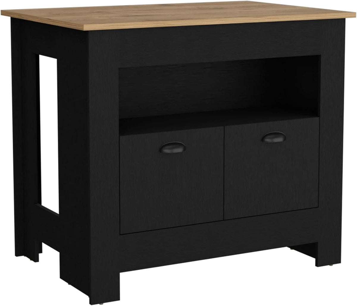 Kitchen Island Two Door Cabinet and Shelf with Multicolor | Ample storage with two doors and shelf for kitchen organization