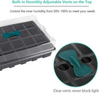 240 Cells -24 Grow Trays with Humidity Dome and Cell Insert - Mini Propagator for Seed Starting and Growing Healthy Plants Durable Reusable and Recyclable 10 Pack