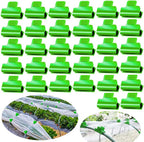 32pcs Greenhouse Frame Clips, 25mm Fixed Greenhouse Pipe Clamp Shading Film Row Tunnel Hoops Windproof Set for Greenhouses Plant Frame Shelter Netting Cover Replacement, for 24-26mm PVC Tubes