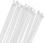 XINGO 100PCS Cable Zip Ties Heavy Duty, Premium Nylon Plastic Wire Ties with 50 Pounds Tensile Strength, Self-Locking Black Nylon Zip Ties for Indoor and Outdoor (16 inch, White)