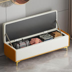 Modern Bed End Stool Bedroom Shoe Changing Entrance Bench Clothing Store Cloakroom Rest Sofa Storage Entryway(Green,Large)