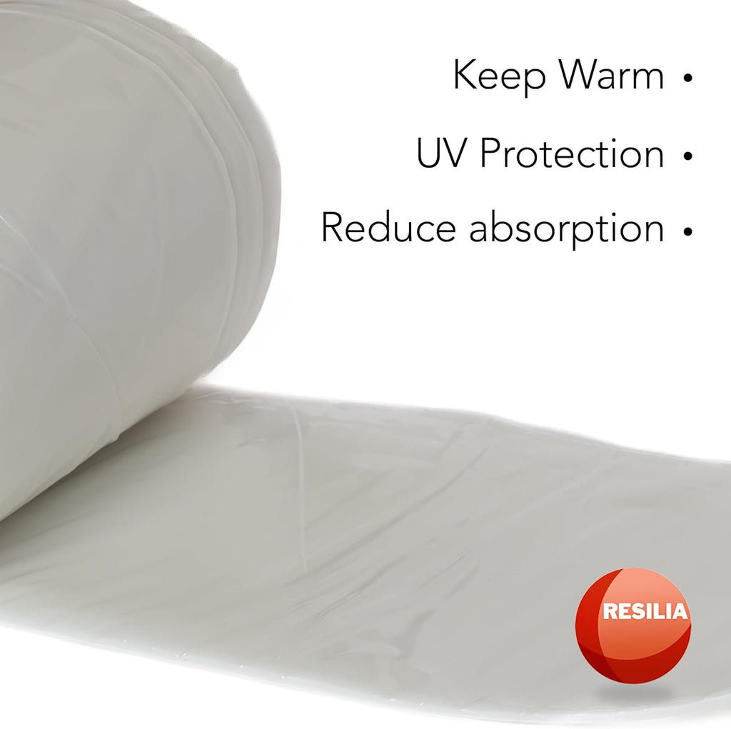 RESILIA Clear Greenhouse Sheeting - UV-Protected, Heavy-Duty Gauge Outdoor Polyethylene Cover for Weatherproofing Greenhouses, Garden, Plants, 10' by 28' Roll, 6 Mil, 0.006 Inch, Thick, Made in USA