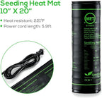 MET Certified 2 Pack Seedling Heat Mat, Seedfactor Waterproof Durable Germination Station Heat Mat, Warm Hydroponic Heating Pad for Indoor Home Gardening Seed Starter(10" X 20")