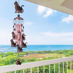 Cats Wind Chimes Outdoor/Indoor Decor - 36 Inch Metal Musical Wind Bells, Mobile Romantic Kitten Wind Catcher, Outdoor Cats Wind Chimes Gifts for Mom, Home, Balcony, Trees, Festival Garden Decoration