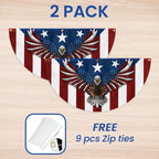 FLAGWIX American Flag Patriotic Eagle American Non-Pleated Fan Flag TPT1636F, 1.5x3 ft, 4 Pack Suitable for Outdoor and Indoor