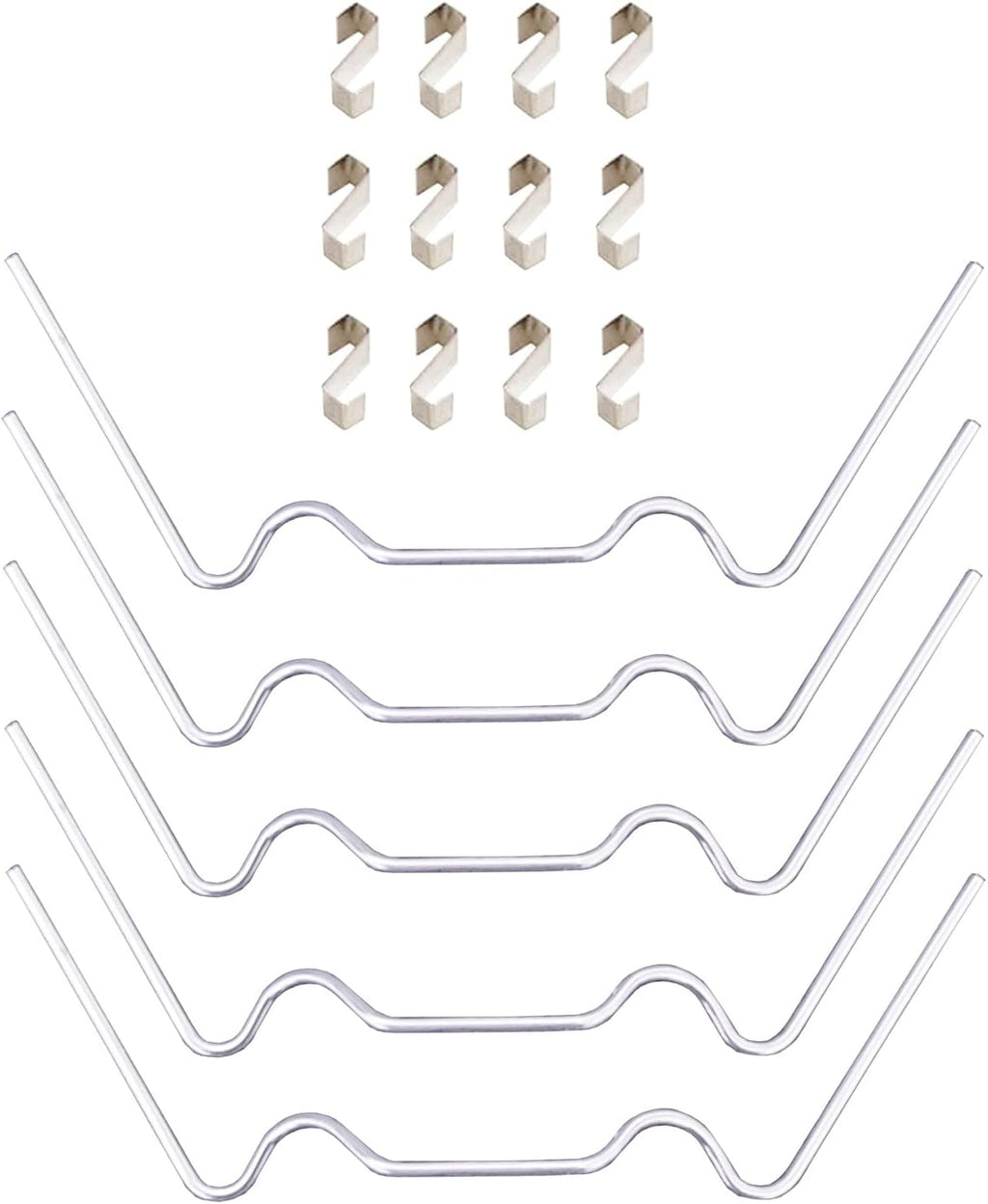 100x Thick Stainless Steel "W" Wire "Z" Fixing Elite Greenhouse Repair Glazing Clips (50x W Glazing Clip and 50x Z Fixing Clip)