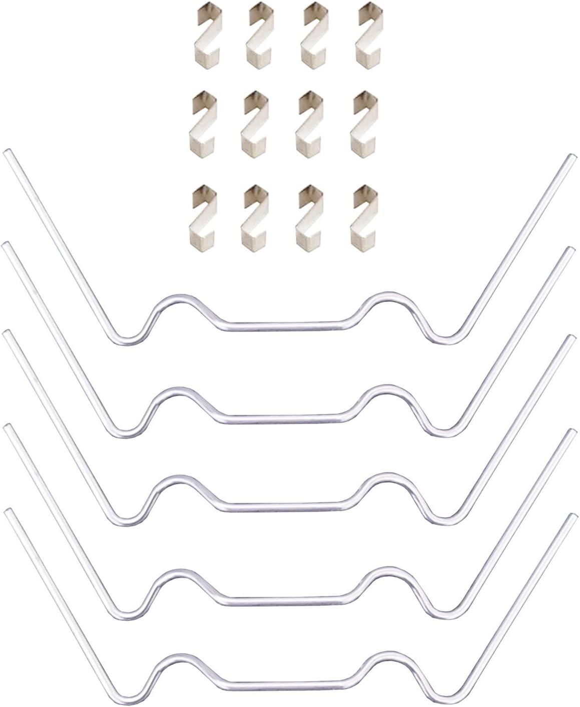 100x Thick Stainless Steel "W" Wire "Z" Fixing Elite Greenhouse Repair Glazing Clips (50x W Glazing Clip and 50x Z Fixing Clip)