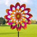 45" Gerbera Wind Spinners for Yard and Garden, Golden Balls Kinetic Wind Spinner Outdoor Decor, Wind Sculpture Yard Art Decorations for Patio, Lawn & Garden