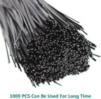 6 Inch Twist Ties,Ulifestar Cable Ties Bag Ties Plastic Coated Twist Ties 1000 Pack (Black)