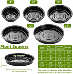 Plant Saucer 15 Pack Plant Trays for Pots 12 Inch Plastic Plant Saucers for Outdoors and Indoors Black Drip Trays for Potted Plants Flower Pot Plates to Catch Water Plant Drainage Dishes No Holes