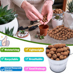 Halatool 4LB Leca Clay Pebbles for Plants 4mm-16mm Lightweight Clay Balls 100% Natural Hydro Balls for Aquarium Potted Plants Hydroponic Growing Gardening Orchids Drainage Decoration Aquaponics