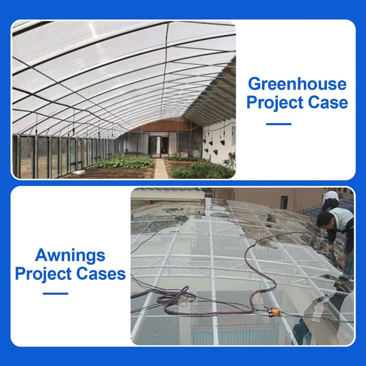 Greenhouse Panels Daylighting Roof Panels Transparent Greenhouse Panel Easy to Bend and Cut for Outdoor Gardens Greenhouses.(Transparent,5.1x26.2ft)