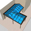 Greenhouse Panels Daylighting Roof Panels Transparent Greenhouse Panel Easy to Bend and Cut for Outdoor Gardens Greenhouses.(Blue,4x29.5ft)