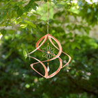 Red Carpet Studios The Original Helix Cosmix Wind Spinner Hand-Crafted Copper Plated Spiral, 14-Inch, Flower Crystal