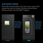 AC Infinity CLOUDLAB 733, Advance Grow Tent 3x3, Thickest 1" Poles, 2000D Mylar Canvas, Lab-Tested Highest Reflectivity, Largest Zipper Window, Controller Mount Plate, 36" x 36" x 72" Indoor Growing