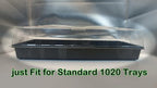 10 Pcs Humidity Dome, Plastic Clear Seed Starter Dome 1020 Tray Covers Humidifying and Insulating for Greenhouse Germination and Garden Growing (21.5"×11.5", 3.15" Height, 10-Pack)