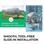 Aluminum H Connectors - Fits 4mm, 6mm, 8mm, or 10mm Twin-Wall Greenhouse Panels, Join 2 Pieces of Panels Together, 4-Foot Length, 10 Pieces (6mm Aluminum H Connectors)