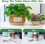 20 Pack Clear Plastic Plant Saucer 8 Inch Drip Trays Small Plant Plate Dish for Indoor Flower Pots and Planters, Bulk