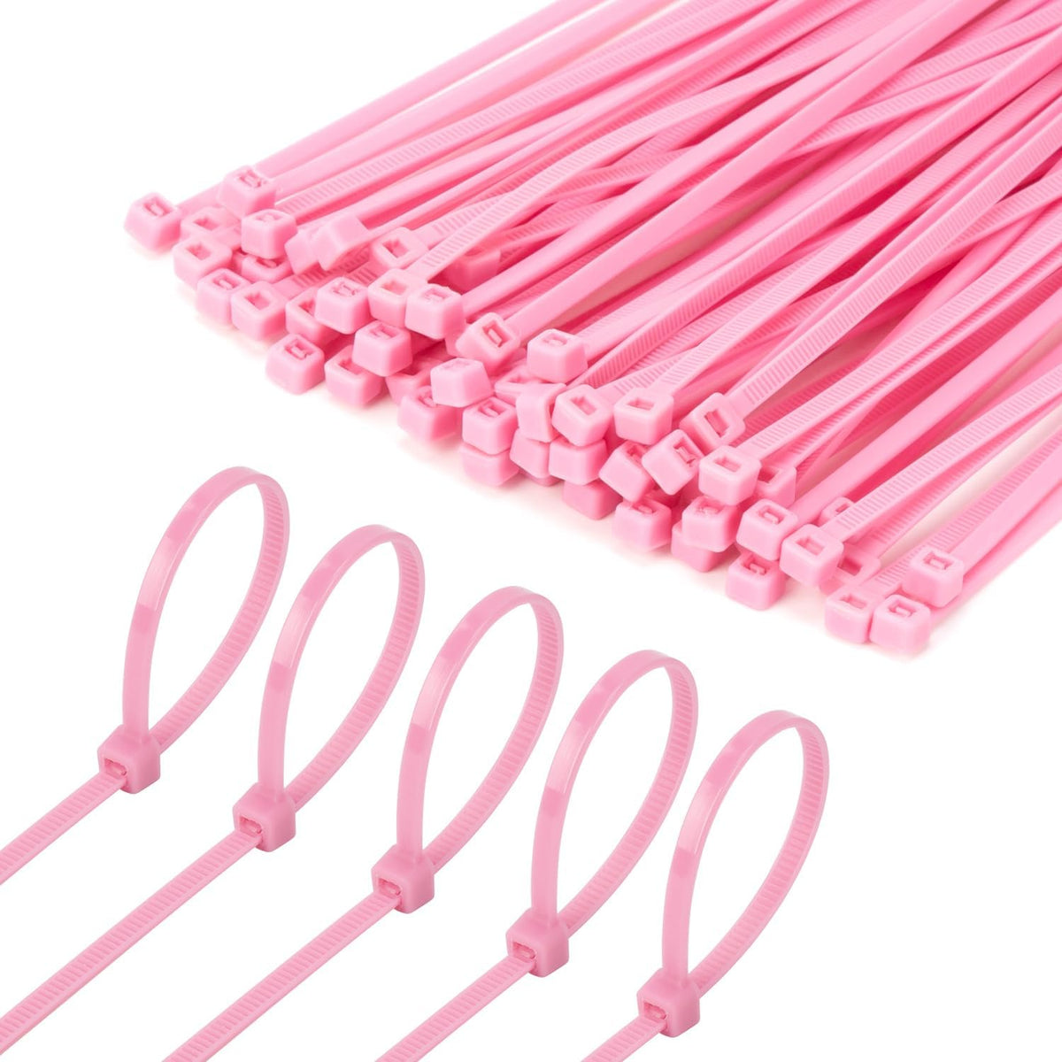 6 Inch Pink Zip Tie 1000 PCS, 18 Lbs - Small to Medium Zip Tie, Nylon PA66 UV Resistant Cable Tie for Indoor and Outdoor Use - Ideal for bundling and securing objects