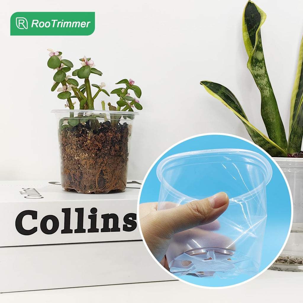 Transparent Nursery Pots 3.5Inch with Humidity Domes for Seeds Starting, Clear Plastic Plant Pots with Drainage Holes (3.54Inch, 40Pcs,Clear Pots with Lids)