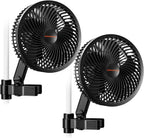 Spider Farmer 2-Pack Grow Tent Clip Fan 6", EC Motor, Custom 10 Dynamic Wind Speeds and 10-Level Oscillation, Weatherproof IP-54, Powerful Airflow but Quiet for Hydroponics Circulation Cooling