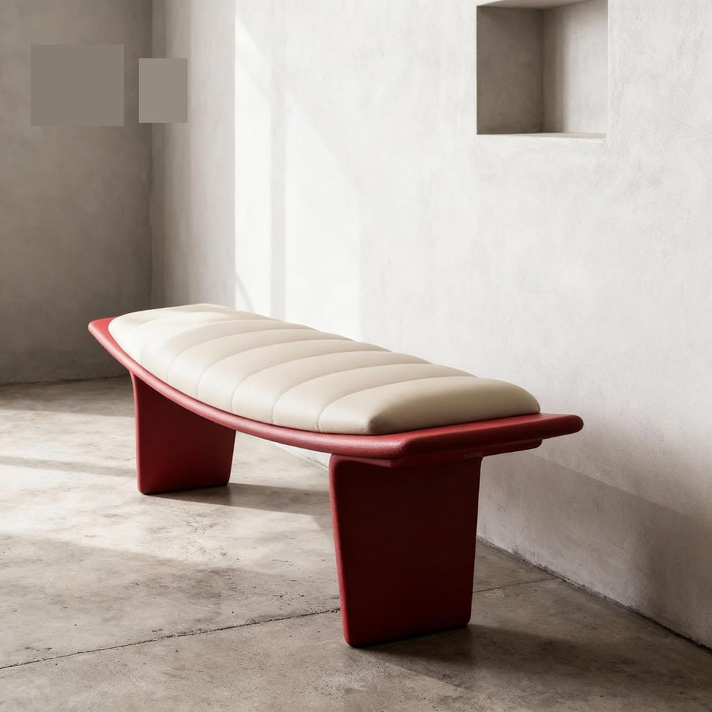Modern Living Room Shoe Changing Stool Bedroom Leather Bed end Entryway(Medium)