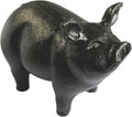 NACH Cast Iron Pig Statue, Standing Black Door Stopper, Rustic Paperweight
