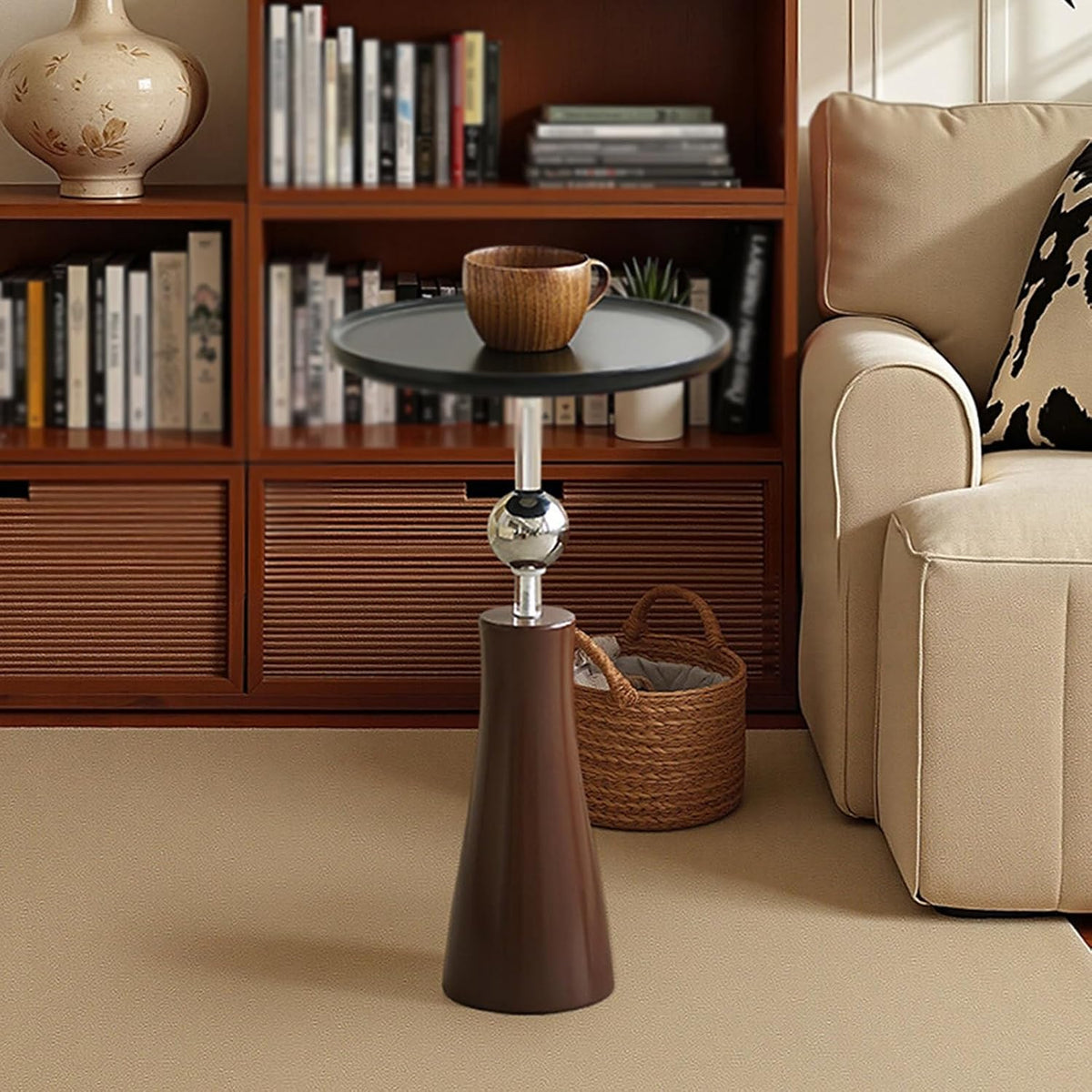 Movable Small Side Table for the Living Room or Bedside—Suitable as a Decorative Accent or a Functional Piece for a New Home