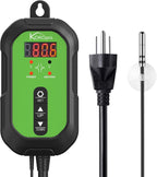 Digital Heat Mat Thermostat Controller for Seed Germination, Reptiles and Brewing Breeding Incubation Greenhouse, 40–108 ºF 1000W for Seedlings, Germination, Incubation and Fermentation
