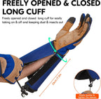 Vgo... Gardening Gloves Unisex,Safety Work Gloves,Long Sleeves Gauntlet,Puncture Proof,Touchscreen(Size S,Blue,SL7496)