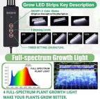 Seed Starter Tray with Grow Light, 2 Packs 80 Cells Seed Starting Kit Seedling Starter Trays with Grow Lights, Plant Germination Trays with Humidity Dome Plant Starter Kit