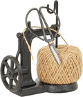 Sungmor Cast Iron Twine Holder and Scissors Set, Vintage Jute Twine Garden String Holder, Decorative Twine Dispenser with Cutter for Crafting, Gardening, Gift Wrapping, Sewing Machine Shape