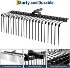 Tow Behind Landscape Rake, 48" Tow Dethatcher with 17 Steel Coil Tines, Lawn Dethatcher Rake Attaches to 48" or 60" Toolbars and 3-Point Suspension Systems, for Leaves, Pine Needles, and Grass, Black