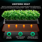 MARS HYDRO 10''x 20.75'' Seedling Heat Mat with Thermostat Heating Pad IP67 Waterproof, Easy to Clean, for Seedling, Germination, Clone, Reptile