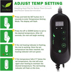 Seedfactor MET Certified Seedling Heat Mat with 50℉~108℉ Digital Thermostat Controller for Seed Germination (20" x 20")