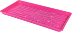 SUNPACK 10" x 20" Heavy Duty Shallow Plastic Seed Starting Tray, Magenta, 1" (Pack of 30) - Lined with Drainage Holes for Excess Water and Aeration, Ideal for Greenhouses or Indoor Gardening