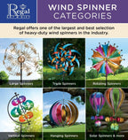 Regal Art & Gift Butterfly Wind Spinner – Metal Yard Decorations Outdoor | Kinetic Garden Spinner for Lawn, Pathway, or Flower Bed | Weather-Resistant Outdoor Sculpture - 19 Inch