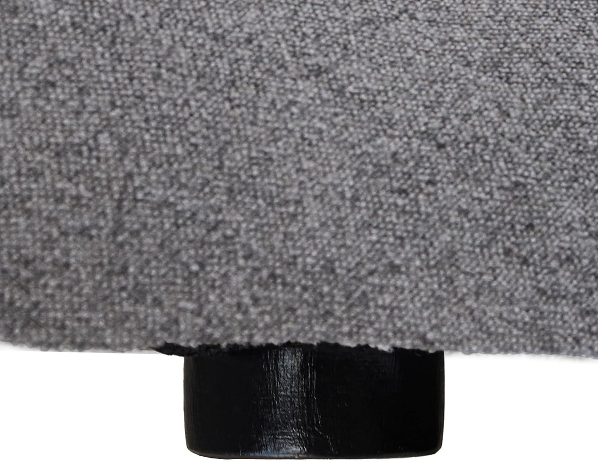 JACH Modern Storage Ottoman Module for Living Room, Cushion Covers Removable, Minimalist Comfy Breathable Footstool Footrest for Living Room Apartment (Grey)