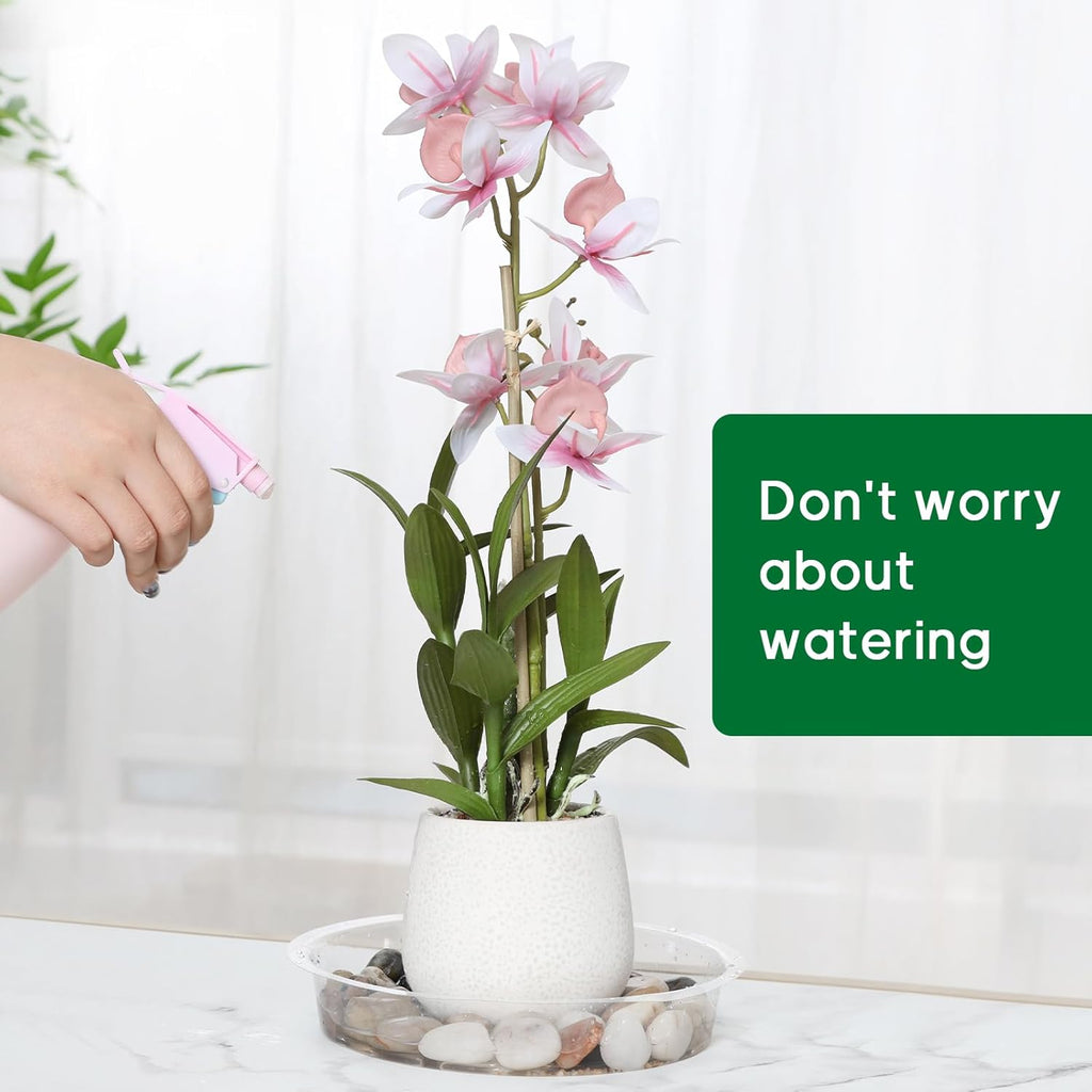 JERIA 12 Inch 20 Pack Clear Plant Saucers,Plastic Flower Pot Trays,Round Durable Plant Drip Trays for Indoor and Outdoor