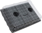 Gardzen Seed Starter Tray, 5 Pack Smiling Face Plant Germination Trays with Total 350-Cell, Seed Starter Kit with Humidity Vented Domes and Bases for Starting Vegetable Flower Herb Seeds 18" x 14"
