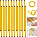 20 Pcs 17 Inch EVA Foam Twist Rubber Ties Reusable Bendable Cable Tie Straps Flexible Heavy Duty Twisty Ties for Organizing Cords Bundling (Yellow)