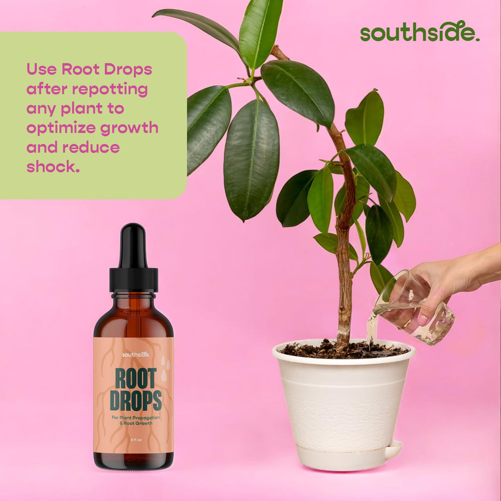 Root Drops - Liquid Rooting Hormone | Fast Propagation, Stronger Roots, Less Shock | Works in Water, Soil, Leca, Moss | for All Indoor Houseplants Like Pothos, Monstera, Philodendron (4 oz)