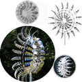Wind Spinners for Yard and Garden，Windmills,Garden Decor for Outside,Metal Yard Art (1 PCS -Silver)